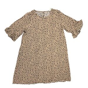 Animal Print Dress Womens Size Large USA Made Comfortable Breathable Dress